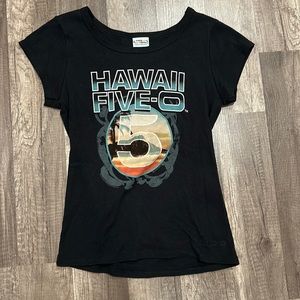 Vintage Y2K Hawaii Five O Graphic Baby Tee